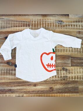 Olive + Scout Fall Pumpkin Halloween Top Long Sleeve 12-18m EUC
